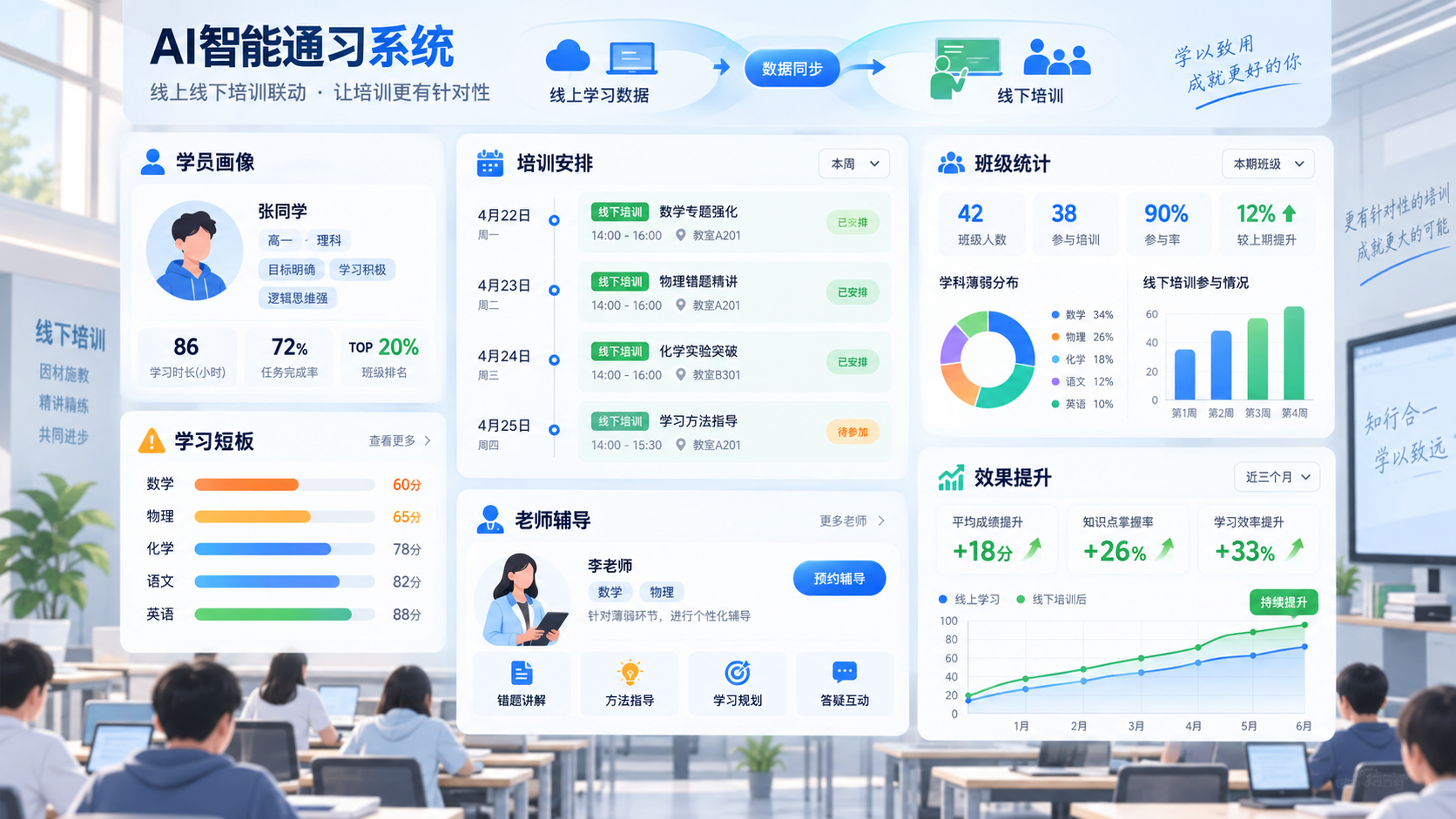 培训报名与学情同步